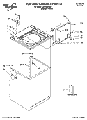 TOP AND CABINET PARTS Diagram and Parts List for LSR7300PQ0  Whirlpool Washer