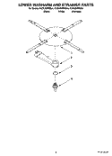 LOWER WASHARM AND STRAINER PARTS Diagram and Parts List for KUDU02FRBL4  KitchenAid Dishwasher