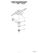 LOWER WASHARM PARTS Diagram and Parts List for 7GU2455XTSQ0  Whirlpool Dishwasher