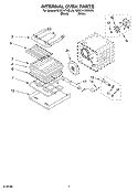 INTERNAL OVEN PARTS Diagram and Parts List for KEBC147KWH03  KitchenAid Range