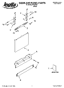 DOOR AND PANEL PARTS Diagram and Parts List for IPU98666  Inglis Dishwasher