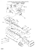 MOTOR AND ICE CONTAINER Diagram and Parts List for 4KSRS22QFW01  KitchenAid Refrigerator
