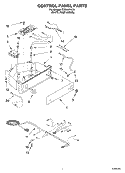 CONTROL PANEL PARTS Diagram and Parts List for CSW45PA1D  Whirlpool Ice Maker