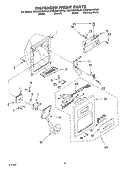 DISPENSER FRONT Diagram and Parts List for KSRA25FKWH00  KitchenAid Refrigerator