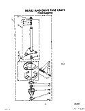 BRAKE AND DRIVE TUBE Diagram and Parts List for 4LA6300XXF0  Whirlpool Washer