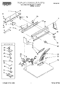 TOP AND CONSOLE, LIT/OPTIONAL Diagram and Parts List for RGL4636BL3  Roper Dryer