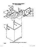 TOP AND CABINET, OPTIONAL Diagram and Parts List for LA5558XTW0  Whirlpool Washer
