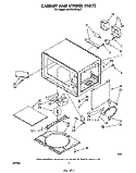 CABINET AND STIRRER Diagram and Parts List for MW3200XM0  Whirlpool Microwave