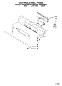 CONTROL PANEL PARTS Diagram and Parts List for YKESS907SS00  KitchenAid Range