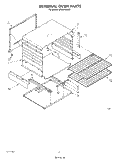 INTERNAL OVEN Diagram and Parts List for SF3007SRW1  Whirlpool Range