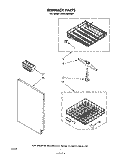 DISHRACK Diagram and Parts List for GSHU3024W0  Whirlpool Dishwasher