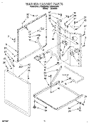 WASHER CABINET Diagram and Parts List for LTE6234AW3  Whirlpool Washer Dryer Combo