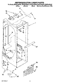 REFRIGERATOR LINER PARTS Diagram and Parts List for ED5FHAXSQ03  Whirlpool Refrigerator