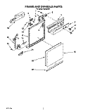 FRAME AND CONSOLE Diagram and Parts List for WU1000X4  Roper Dishwasher