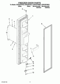 FREEZER DOOR PARTS Diagram and Parts List for KSRS25RVMK03  KitchenAid Refrigerator