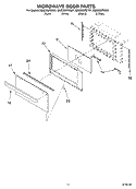 MICROWAVE DOOR PARTS Diagram and Parts List for GMC305PDS07  Whirlpool Microwave Oven Combo