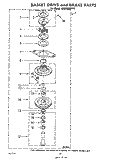BASKET DRIVE AND BRAKE Diagram and Parts List for LA5530XMW0  Whirlpool Washer