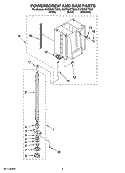 POWERSCREW AND RAM PARTS Diagram and Parts List for KUCS03CTSS0  KitchenAid Trash Compactor