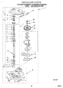 GEARCASE Diagram and Parts List for 8LSC8245AW1  Whirlpool Washer