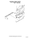 CONTROL PANEL PARTS Diagram and Parts List for YGY397LXUS04  Whirlpool Range