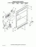 INNER DOOR PARTS Diagram and Parts List for KUDE40FXSS2  KitchenAid Dishwasher