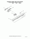 CONTROL PANEL AND LATCH PARTS Diagram and Parts List for KUDE20FXBL1  KitchenAid Dishwasher