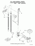 FILL AND OVERFILL PARTS Diagram and Parts List for GU2275XTVY3  Whirlpool Dishwasher
