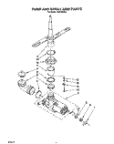 PUMP AND SPRAY ARM Diagram and Parts List for DU8150XX3  Whirlpool Dishwasher