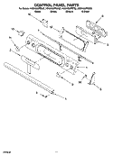 CONTROL PANEL PARTS, OPTIONAL PARTS Diagram and Parts List for KGSA906PBL02  KitchenAid Range