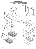 SHELF PARTS Diagram and Parts List for KBFL25ETWH01  KitchenAid Refrigerator