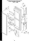 REFRIGERATOR DOOR Diagram and Parts List for 4YED25PWDN00  Whirlpool Refrigerator