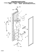 FREEZER DOOR PARTS Diagram and Parts List for KSRP25FSSS01  KitchenAid Refrigerator