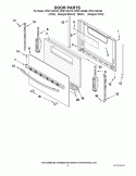 DOOR PARTS Diagram and Parts List for WFG114SVB0  Whirlpool Range