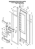 REFRIGERATOR DOOR PARTS Diagram and Parts List for KSSO42QMB02  KitchenAid Refrigerator