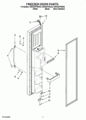 FREEZER DOOR PARTS Diagram and Parts List for KSRX25FVMS00  KitchenAid Refrigerator