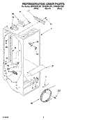 REFRIGERATOR LINER Diagram and Parts List for GD2SHGXLQ01  Whirlpool Refrigerator