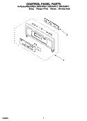 CONTROL PANEL PARTS Diagram and Parts List for RBS275PDQ17  Whirlpool Wall Oven