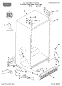CABINET, LITERATURE Diagram and Parts List for RS25AQXGW02  Roper Refrigerator