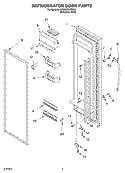 REFRIGERATOR DOOR PARTS Diagram and Parts List for KSCS25FKSS00  KitchenAid Refrigerator