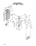 AIR FLOW Diagram and Parts List for TS22BRXAW00  Whirlpool Refrigerator