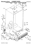 CABINET PARTS Diagram and Parts List for KSRX22FNST01  KitchenAid Refrigerator