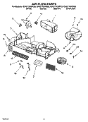 AIR FLOW PARTS Diagram and Parts List for GH5176XPS0  Whirlpool Microwave