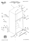 CABINET Diagram and Parts List for 8ET18NKXFW02  Whirlpool Refrigerator