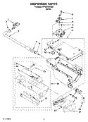 DISPENSER PARTS Diagram and Parts List for WFW9200SQ02  Whirlpool Washer