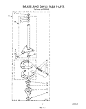 BRAKE AND DRIVE TUBE Diagram and Parts List for LA5330XSW0  Whirlpool Washer