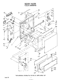 DOOR Diagram and Parts List for GDP8700XTN1  Whirlpool Dishwasher