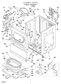 SECTION Diagram and Parts List for CEW2760EW0  Whirlpool Dryer