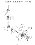 BRAKE, CLUTCH, GEARCASE, MOTOR AND PUMP Diagram and Parts List for LA6040XTW0  Whirlpool Washer