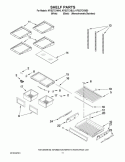 SHELF PARTS Diagram and Parts List for KFIS27CXWH0  KitchenAid Refrigerator