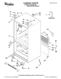CABINET PARTS Diagram and Parts List for GX2FHDXVY08  Whirlpool Refrigerator
